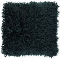 Tibetan Burgundy Подушка мех тибетской козы 40x40 темно-бирюзовый