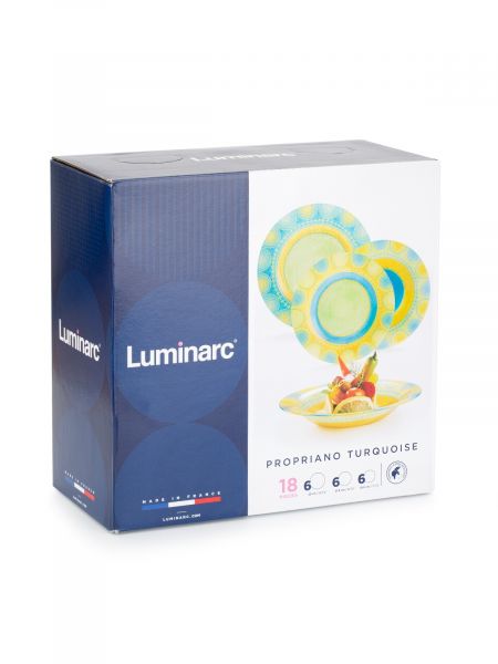 Набор столовый ПРОПРИАНО ТЮРКУАЗ 18пр LUMINARC