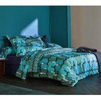 Постельное бельё MOSAIC COBALT пододеяльник 200х220 простынь 280х320 наволочка 50х75*2шт