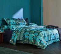 Постельное бельё MOSAIC COBALT пододеяльник 200х220 простынь 280х320 наволочка 50х75*2шт