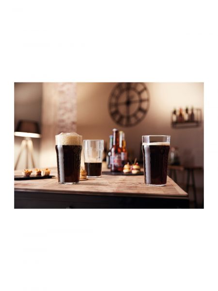 Набор стаканов для пива ВРЕМЯ ДЕГУСТАЦИЙ НОНИК АНГЛИЙСКАЯ ПИНТА 4шт 570мл LUMINARC