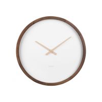 Часы настенные Karlsson ANCHO LARGE, темное дерево, 50х50х8 см, бесшумный механизм, батарейка 1x AA