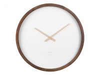 Часы настенные Karlsson ANCHO LARGE, темное дерево, 50х50х8 см, бесшумный механизм, батарейка 1x AA