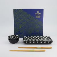 Набор для суши Onyx Noir Mermaid 6 предметов, фарфор TOKYO DESIGN
