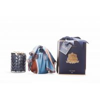 HERRINGBONE Свеча большая, платок, 600 гр, соевый воск, время горения 100 ч ВхШхД 21х17х17 см