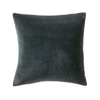 Подушка декоративная 45x45 см, бархат 100% хлопок PACHA_GR Blanc des Vosges