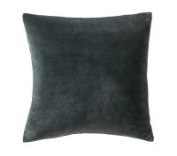 Подушка декоративная 45x45 см, бархат 100% хлопок PACHA_GR Blanc des Vosges
