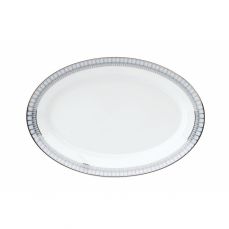 Блюдо овальное 40х27.5 см, лиможский фарфор, ARCADES GRIS PLATINE Deshoulieres