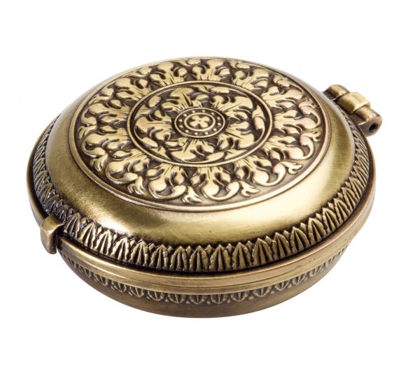 Солнечные часы с компасом Hemisferium Urania Propitia диам 8.4x2.8 см, бронза
