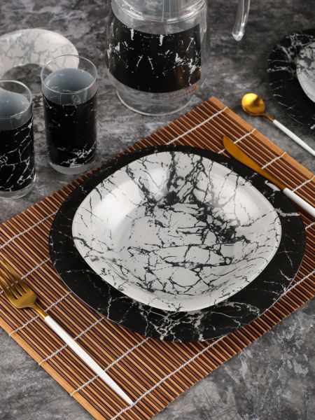 Набор столовый CARINA MARBLE BLACK 44 предмета LUMINARC
