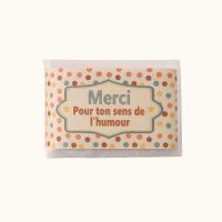 Мыло твердое MERCI Pour ton sens de l'humour, 50 гр, нежный аромат