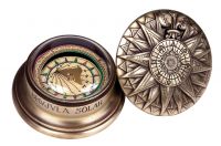 Солнечный компас Hemisferium Solar Compass диам 8.5x4.5 см, бронза