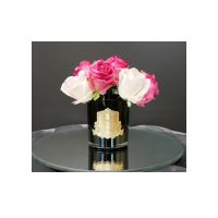 Розы ROSE MAGENTA BLUSH GOLD ярко-розовые и бледно-розовые, золотой декор