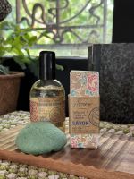 Спрей Mas du Roseau LAVANDE GERANIUM для ванной комнаты 100 мл эффект спа, аромат герань
