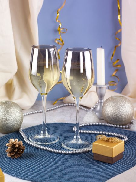 Набор бокалов для вина СЕЛЕСТ СЕРЕБРЯНАЯ ДЫМКА 2шт 270мл LUMINARC