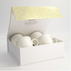 Набор кружек Nippon White Gold 4 шт, 8.5x10.2 см, 340 мл,фарфор TOKYO DESIGN