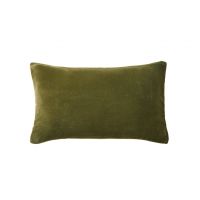 Подушка декоративная PACHA KAKI 30х50, зеленый, бархат 100% хлопок, начинка полиэстер
