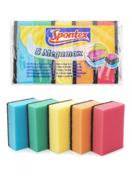 Губка MEGAMAX 5шт SPONTEX