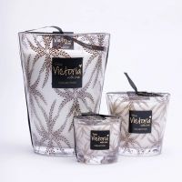 Свеча ароматическая Victoria with Love Ferns brown 400гр, выдувное стекло