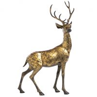 METALL.DEER GLD Фигурка оленя золото антик 56 см
