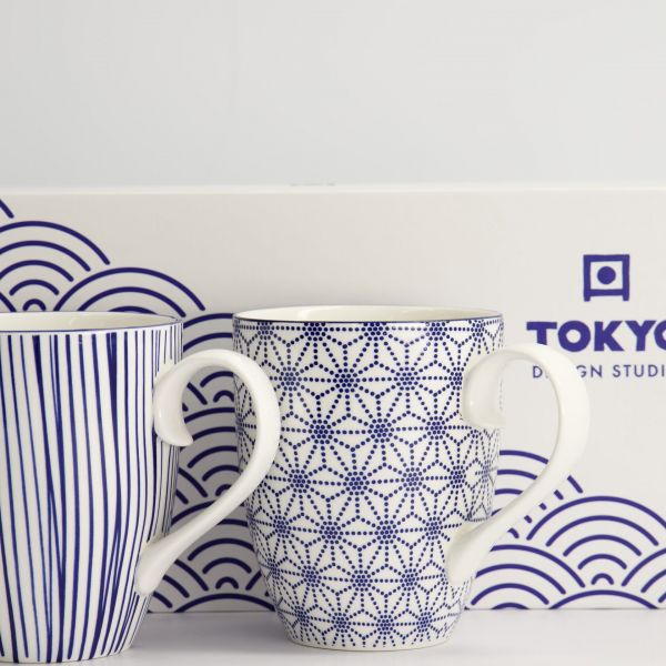 Набор кружек Tokyo Design Nippon Blue 2 шт, 8.5x10.2 см 340 мл, фарфор TOKYO DESIGN
