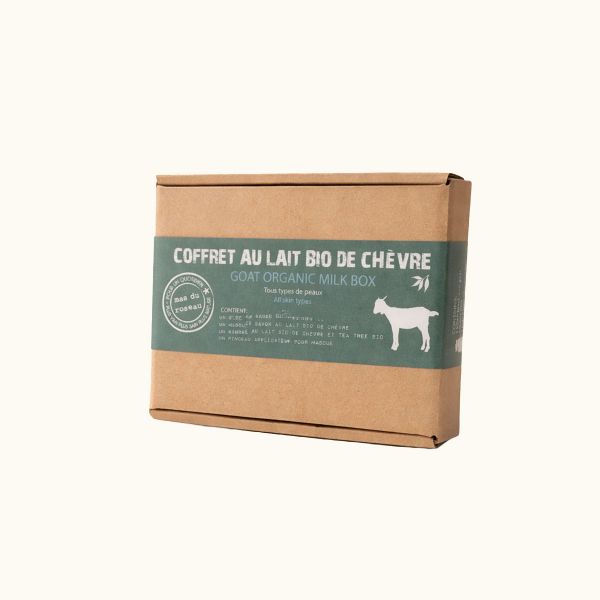 Набор Mas du Roseau COFFRET CHEVRE для всех типов кожи 1 мыло 130 гр, 1 маска-мыло для лица твердая 150 гр, кисточка для нанесения маски
