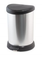 Контейнер для мусора DECO BIN черный-серебристый 20л CURVER