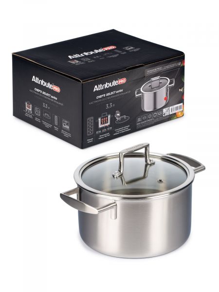Кастрюля с крышкой CHEF`s SELECT 3.3л ATTRIBUTE