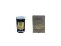 Salted Butter CaramelСвеча 75 гр, черный стаканчик, золотой декор, ВхШхД 11х7,5х7,5см соевый воск,
