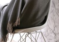 Плед KATMANDOU ANTHRACITE 130x170 см серо-бежевый шерсть меринос, 240 г/м2 Blanc des Vosges