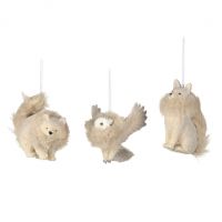 OWL/FOX /BEAR ASS/3 CRM Совушка, лисичка, медвежонок кремовый 9 см (цена за 3шт)