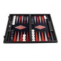 BACKGAMMONНарды с боковыми стойками, черный дуб, красный корень 48x30 см ручная работа,