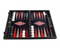 BACKGAMMONНарды с боковыми стойками, черный дуб, красный корень 48x30 см ручная работа,