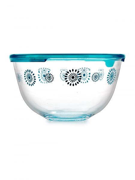 Набор мисок для смешивания с крышками O CUISINE 2шт 1л+2л декорированные PYREX