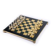 CLASSIC METAL CHESSШахматы классические, 44х44 см, золото с серебром, зеленый, металл