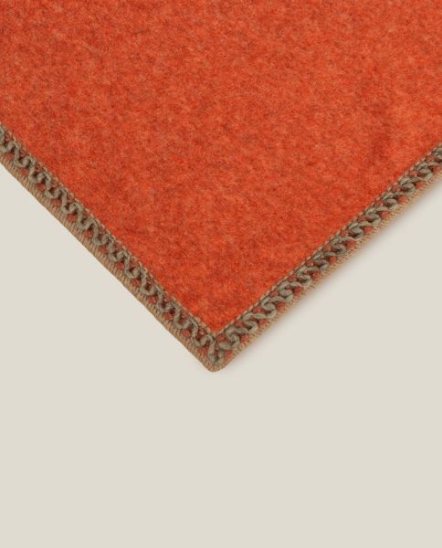 Плед Frati SOFT BAMBOO APRICOT с тесьмой Coco, оранжевый, 160х200 см, бамбук 40% полиэстер 60%, 910г
