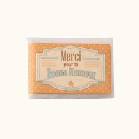 Мыло твердое MERCI Pour ta bon humeur, 50 гр, нежный аромат