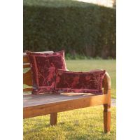 Подушка Frati BIRDS OF PARADISE BORDEAUX, бордовый, 50х50, велюр, полиэстер