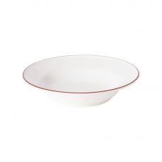 Тарелка глубокая 21.5 см, керамика, white/red, BEJA COSTA NOVA, ATP261-RED(ATP261-00721A)