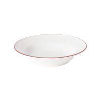 Тарелка глубокая 21.5 см, керамика, white/red, BEJA COSTA NOVA, ATP261-RED(ATP261-00721A)