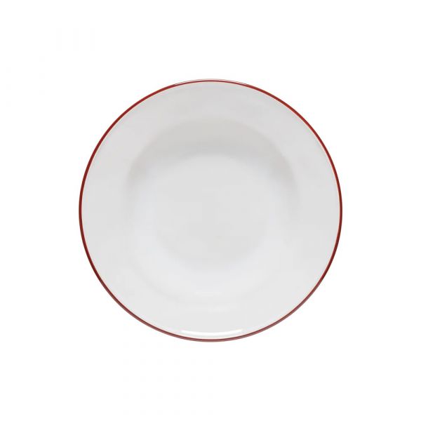 Тарелка глубокая 21.5 см, керамика, white/red, BEJA COSTA NOVA, ATP261-RED(ATP261-00721A)