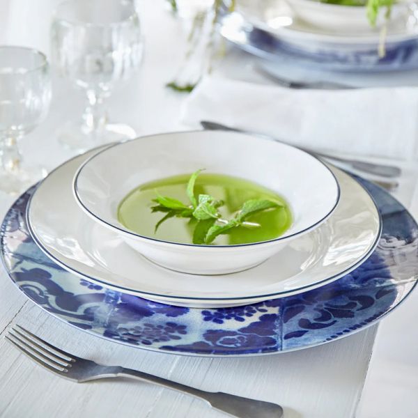 Тарелка обеденная 28.2 см, керамика, white/blue, BEJA COSTA NOVA, ATP281-BLU(ATP281-00721C)