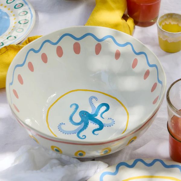 Салатник 27.7 см, керамика, Mixed, SUMMER BLISS COSTA NOVA, LNS281-OCT(LNS281-05924N)