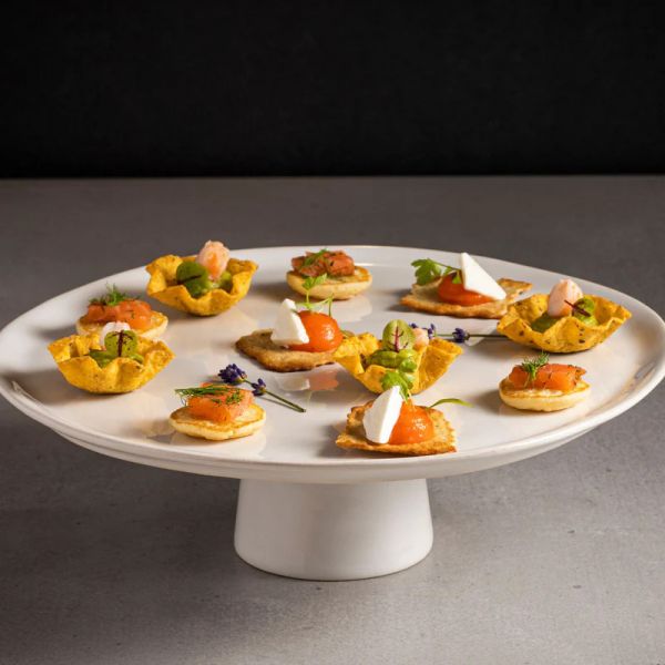 Блюдо на ножке 33.5 см, керамика, white, LISA COSTA NOVA, LSP336-WHE(LSP336-00916C)