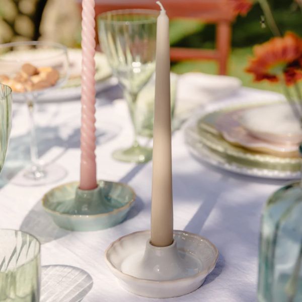 Подсвечник 11.8 см, керамика, white, ALENTEJO COSTA NOVA, TD121-WHT(TD121-00201Z)