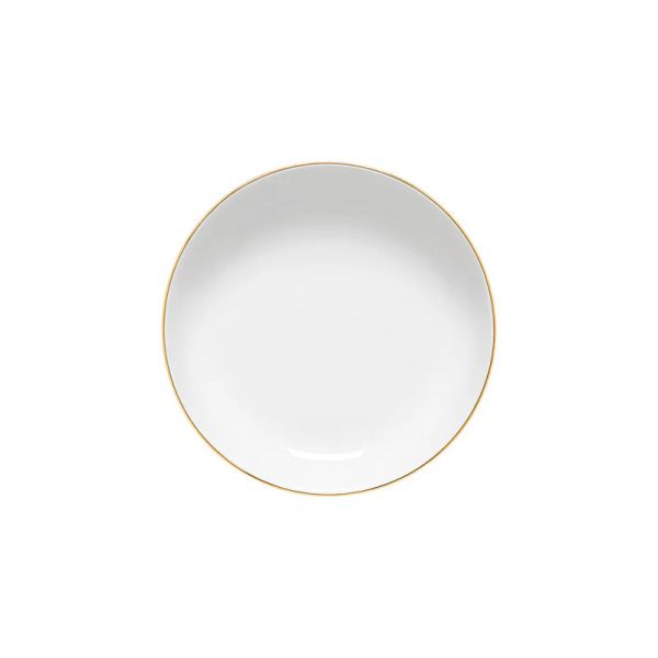 Тарелка глубокая 21 см, фарфор, White, gold, Resonance - porcelain COSTA NOVA, 8RCP211-WGD