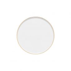 Тарелка закусочная 23 см, фарфор, White, gold, Resonance - porcelain COSTA NOVA, 8RCP231-WGD