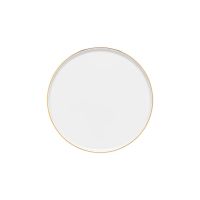 Тарелка закусочная 23 см, фарфор, White, gold, Resonance - porcelain COSTA NOVA, 8RCP231-WGD