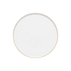 Тарелка обеденная 27.2 см, фарфор, White, gold, Resonance - porcelain COSTA NOVA, 8RCP271-WGD