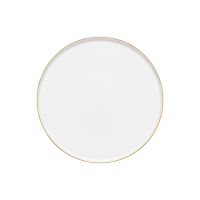 Тарелка обеденная 27.2 см, фарфор, White, gold, Resonance - porcelain COSTA NOVA, 8RCP271-WGD